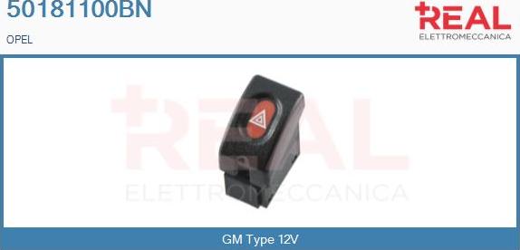 REAL 50181100BN - Interrupteur de signal de détresse droxauto.com