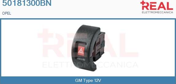 REAL 50181300BN - Interrupteur de signal de détresse droxauto.com