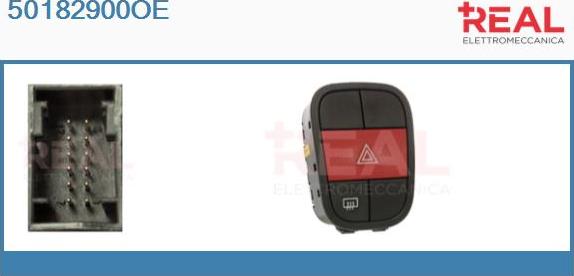 REAL 50182900OE - Interrupteur de signal de détresse droxauto.com