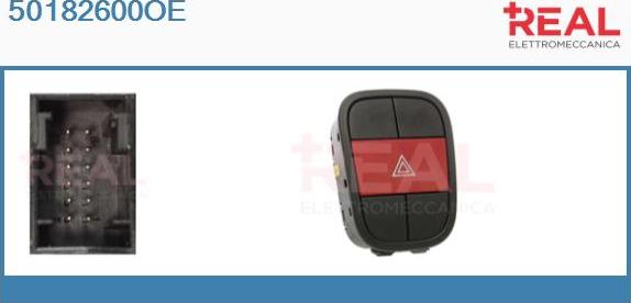 REAL 50182600OE - Interrupteur de signal de détresse droxauto.com