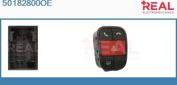 REAL 50182800OE - Interrupteur de signal de détresse droxauto.com