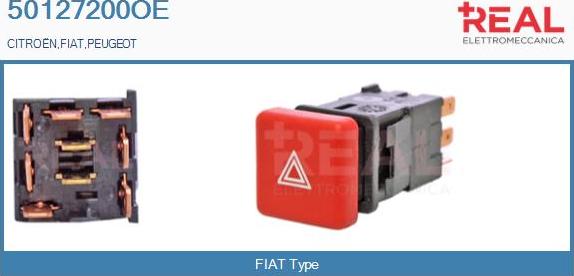 REAL 50127200OE - Interrupteur de signal de détresse droxauto.com