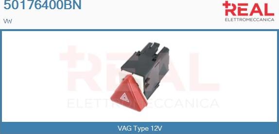REAL 50176400BN - Interrupteur de signal de détresse droxauto.com