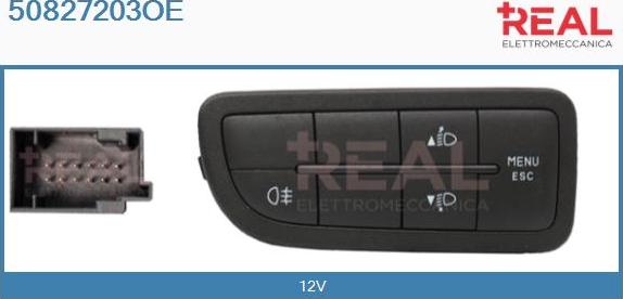 REAL 50827203OE - Correcteur, portée lumineuse droxauto.com