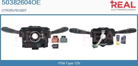 REAL 50382604OE - Commutateur de colonne de direction droxauto.com