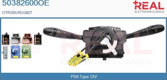 REAL 50382600OE - Commutateur de colonne de direction droxauto.com