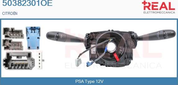 REAL 50382301OE - Commutateur de colonne de direction droxauto.com