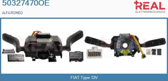 REAL 50327470OE - Commutateur de colonne de direction droxauto.com