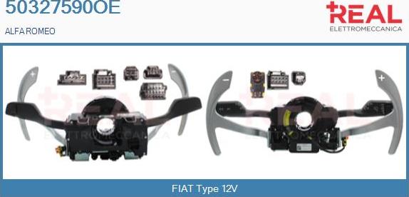 REAL 50327590OE - Commutateur de colonne de direction droxauto.com