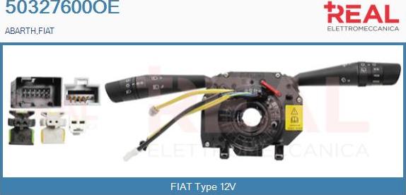 REAL 50327600OE - Commutateur de colonne de direction droxauto.com