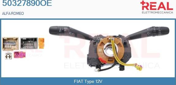 REAL 50327890OE - Commutateur de colonne de direction droxauto.com