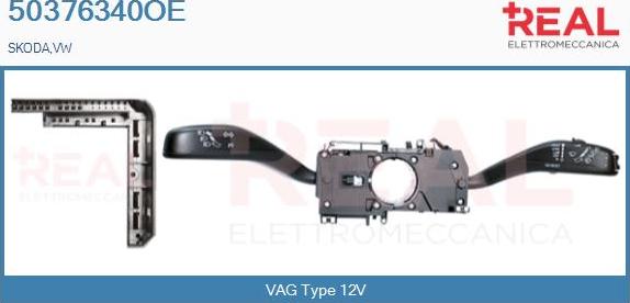 REAL 50376340OE - Commutateur de colonne de direction droxauto.com