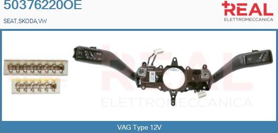 REAL 50376220OE - Commutateur de colonne de direction droxauto.com