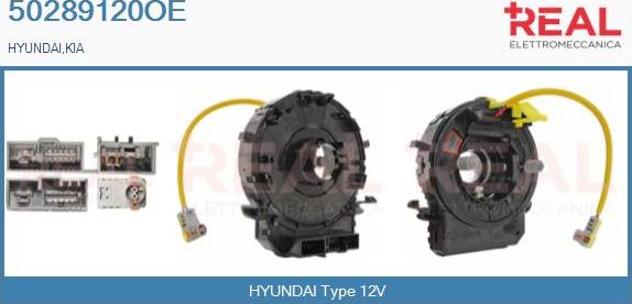 REAL 50289120OE - Ressort tournant, Airbag droxauto.com