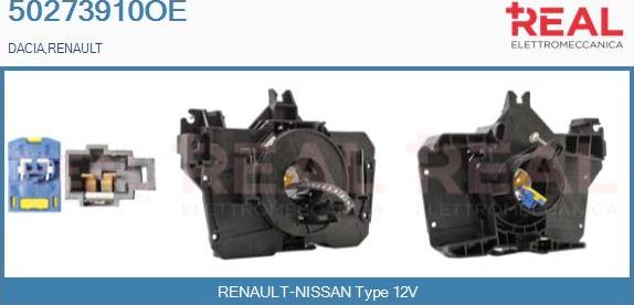 REAL 50273910OE - Ressort tournant, Airbag droxauto.com