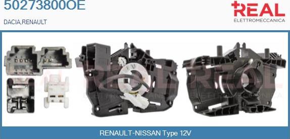 REAL 50273800OE - Ressort tournant, Airbag droxauto.com