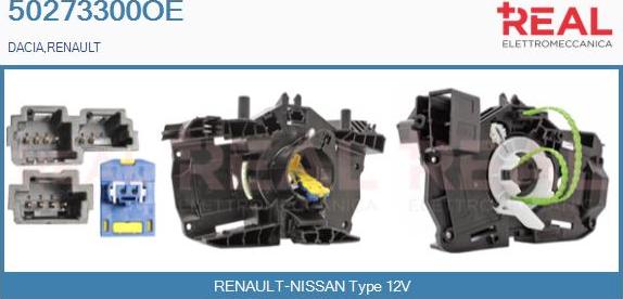 REAL 50273300OE - Ressort tournant, Airbag droxauto.com