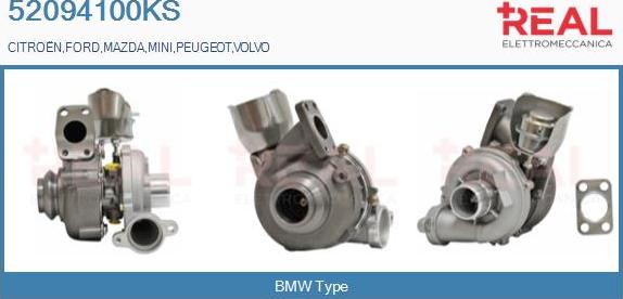 REAL 52094100KS - Turbocompresseur, suralimentation droxauto.com