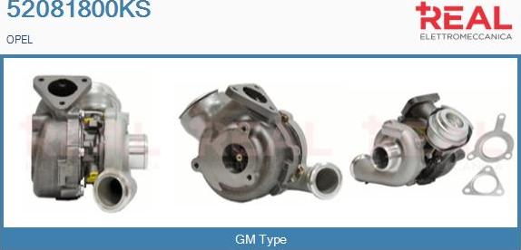 REAL 52081800KS - Turbocompresseur, suralimentation droxauto.com