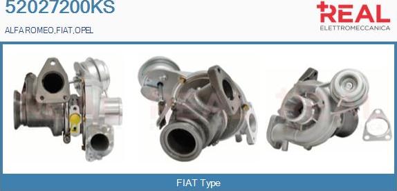 REAL 52027200KS - Turbocompresseur, suralimentation droxauto.com