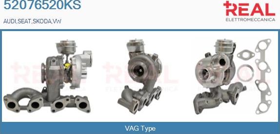 REAL 52076520KS - Turbocompresseur, suralimentation droxauto.com