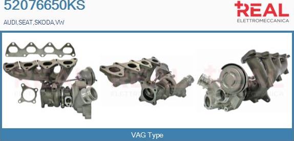 REAL 52076650KS - Turbocompresseur, suralimentation droxauto.com