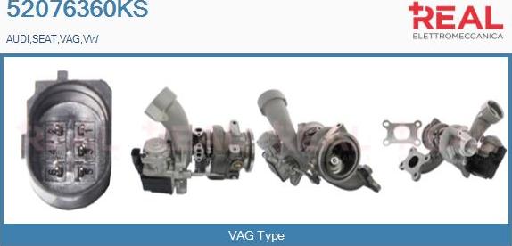 REAL 52076360KS - Turbocompresseur, suralimentation droxauto.com