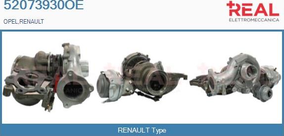 REAL 52073930OE - Turbocompresseur, suralimentation droxauto.com