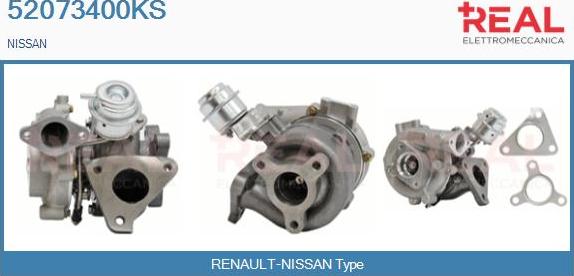 REAL 52073400KS - Turbocompresseur, suralimentation droxauto.com