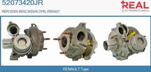 REAL 52073420JR - Turbocompresseur, suralimentation droxauto.com