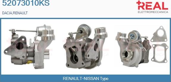 REAL 52073010KS - Turbocompresseur, suralimentation droxauto.com