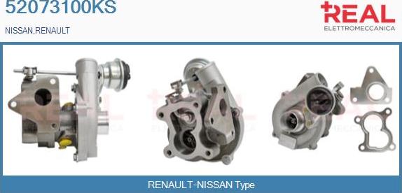 REAL 52073100KS - Turbocompresseur, suralimentation droxauto.com