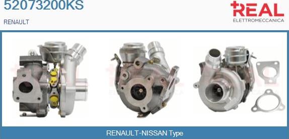 REAL 52073200KS - Turbocompresseur, suralimentation droxauto.com