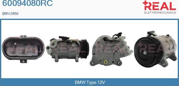 REAL 60094080RC - Compresseur, climatisation droxauto.com