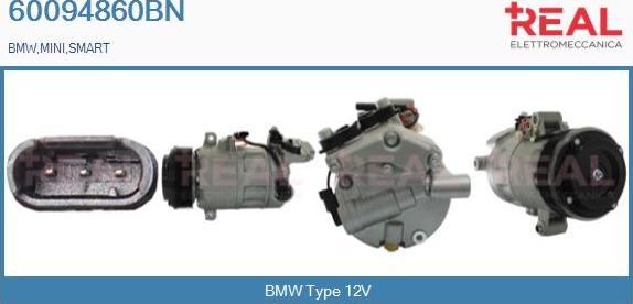 REAL 60094860BN - Compresseur, climatisation droxauto.com