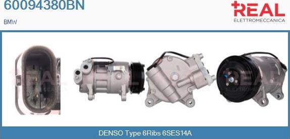 REAL 60094380BN - Compresseur, climatisation droxauto.com