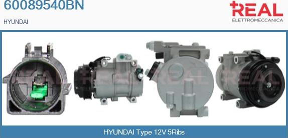 REAL 60089540BN - Compresseur, climatisation droxauto.com