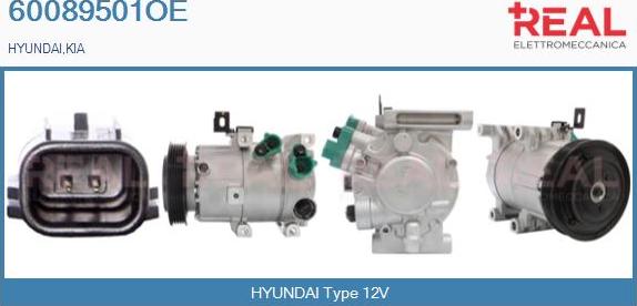REAL 60089501OE - Compresseur, climatisation droxauto.com