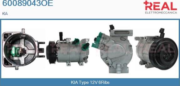REAL 60089043OE - Compresseur, climatisation droxauto.com