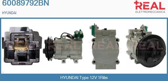 REAL 60089792BN - Compresseur, climatisation droxauto.com