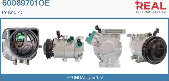 REAL 60089701OE - Compresseur, climatisation droxauto.com