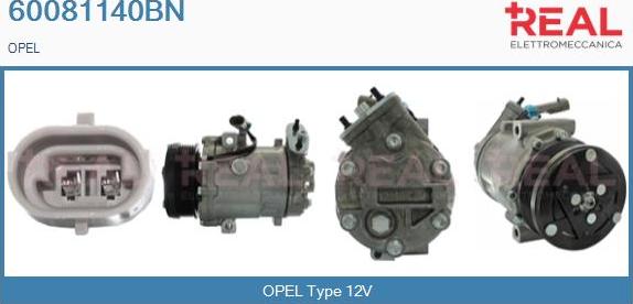 REAL 60081140BN - Compresseur, climatisation droxauto.com