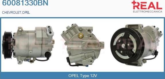 REAL 60081330BN - Compresseur, climatisation droxauto.com