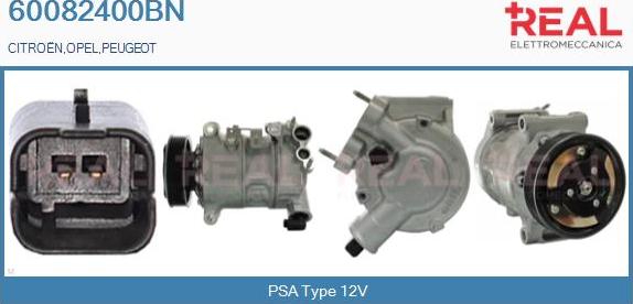 REAL 60082400BN - Compresseur, climatisation droxauto.com