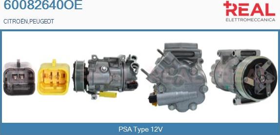 REAL 60082640OE - Compresseur, climatisation droxauto.com