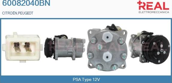 REAL 60082040BN - Compresseur, climatisation droxauto.com