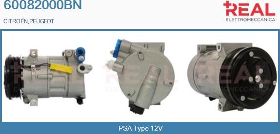 REAL 60082000BN - Compresseur, climatisation droxauto.com
