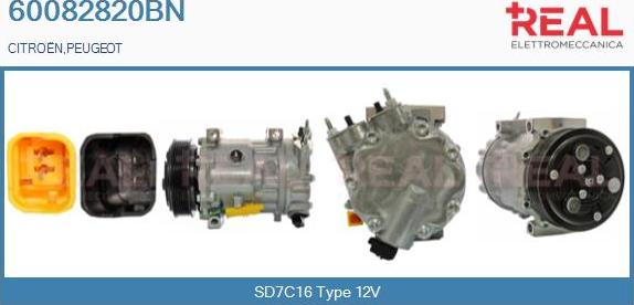REAL 60082820BN - Compresseur, climatisation droxauto.com