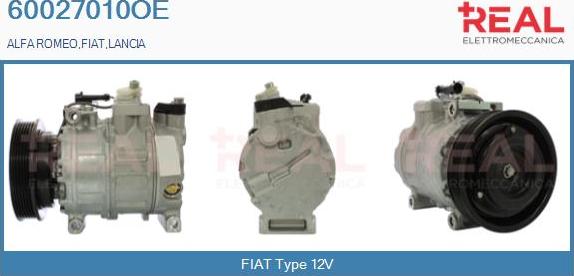 REAL 60027010OE - Compresseur, climatisation droxauto.com