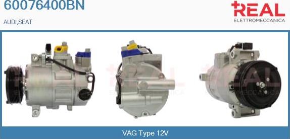 REAL 60076400BN - Compresseur, climatisation droxauto.com
